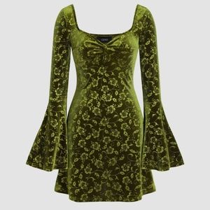 Green Velvet Dress